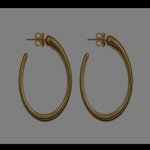 Aristocrazy Gold Plated Oval Earrings in perfect condition